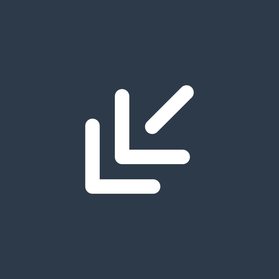 Line art arrow icon, used for direction. vector