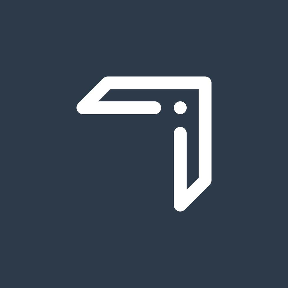 Line art arrow icon, used for direction. vector