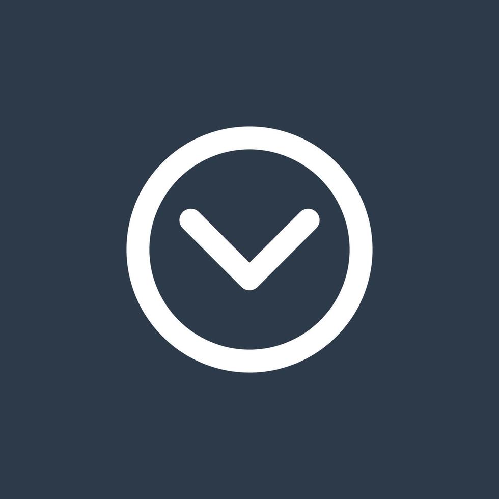 Line art arrow icon, used for direction. vector