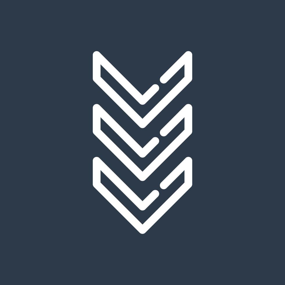 Line art arrow icon, used for direction. vector
