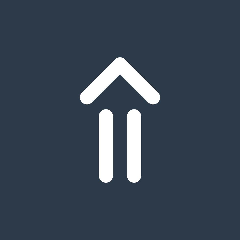 Line art arrow icon, used for direction. vector
