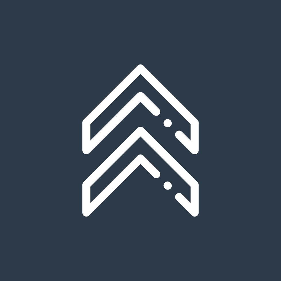 Line art arrow icon, used for direction. vector