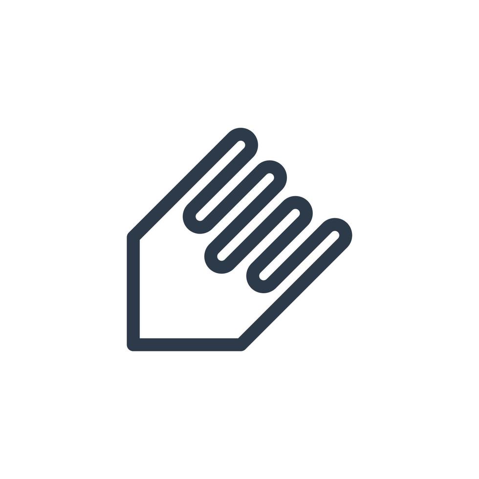 Line art arrow icon, used for direction. vector