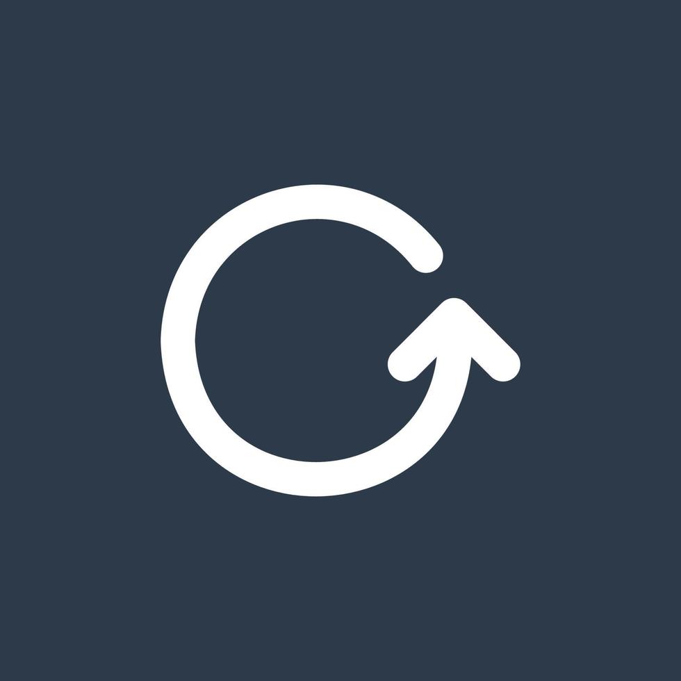 Line art arrow icon, used for direction. vector