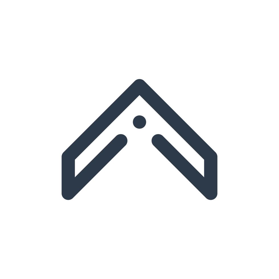 Line art arrow icon, used for direction. vector