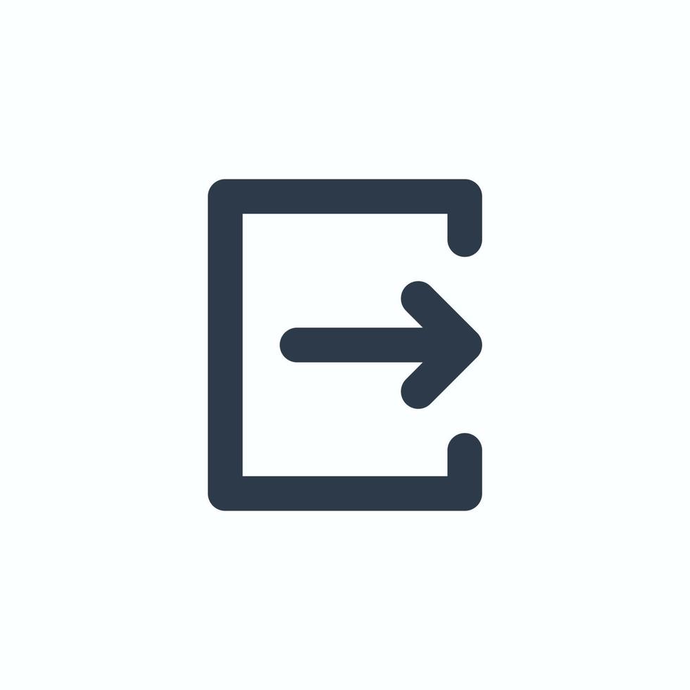 Line art arrow icon, used for direction. vector