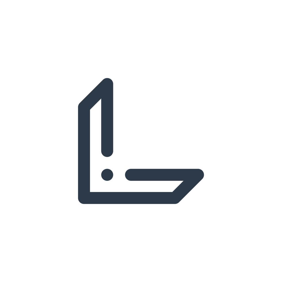 Line art arrow icon, used for direction. vector