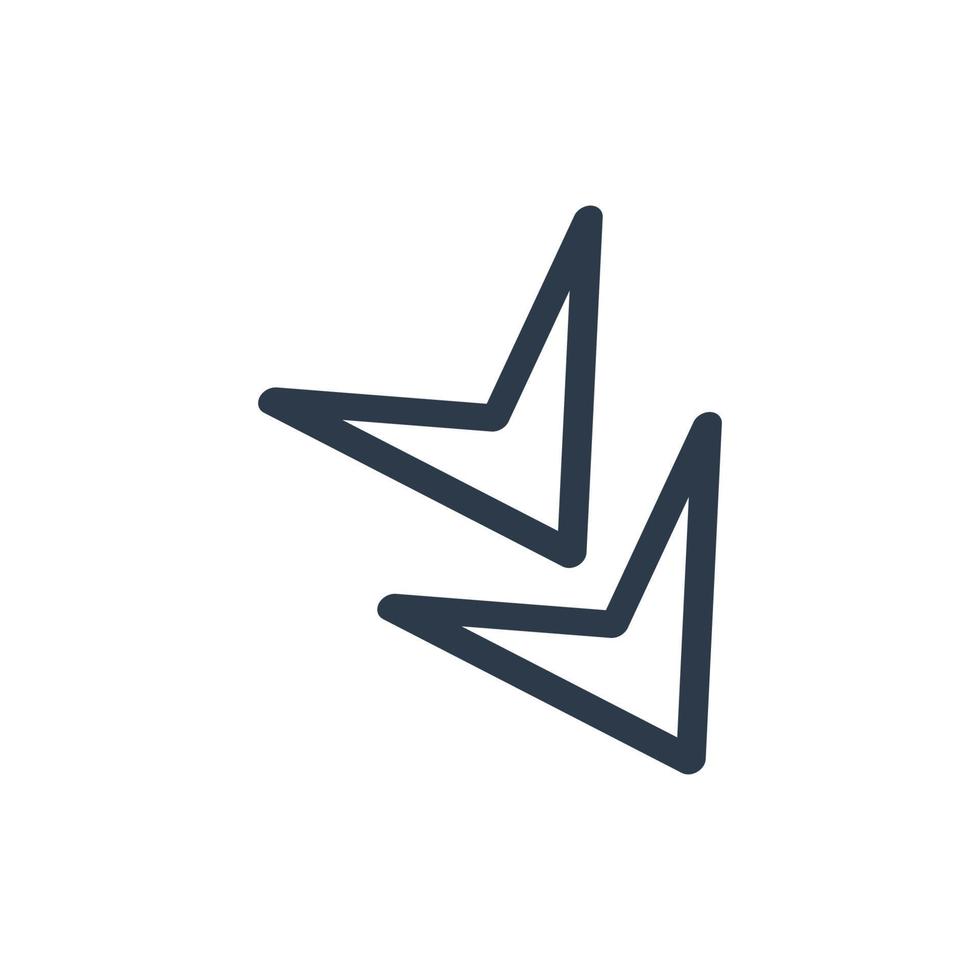 Line art arrow icon, used for direction. vector