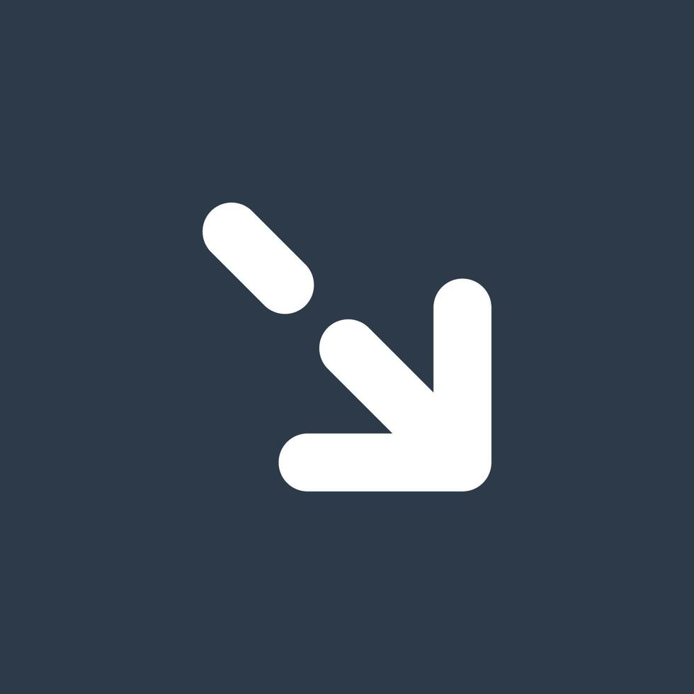 Line art arrow icon, used for direction. vector