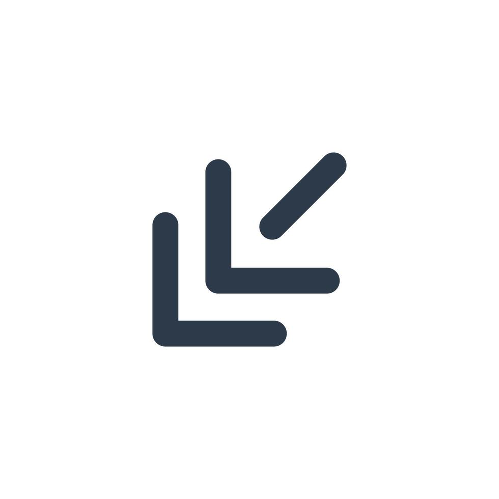 Line art arrow icon, used for direction. vector