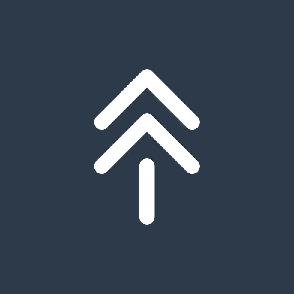Line art arrow icon, used for direction. vector