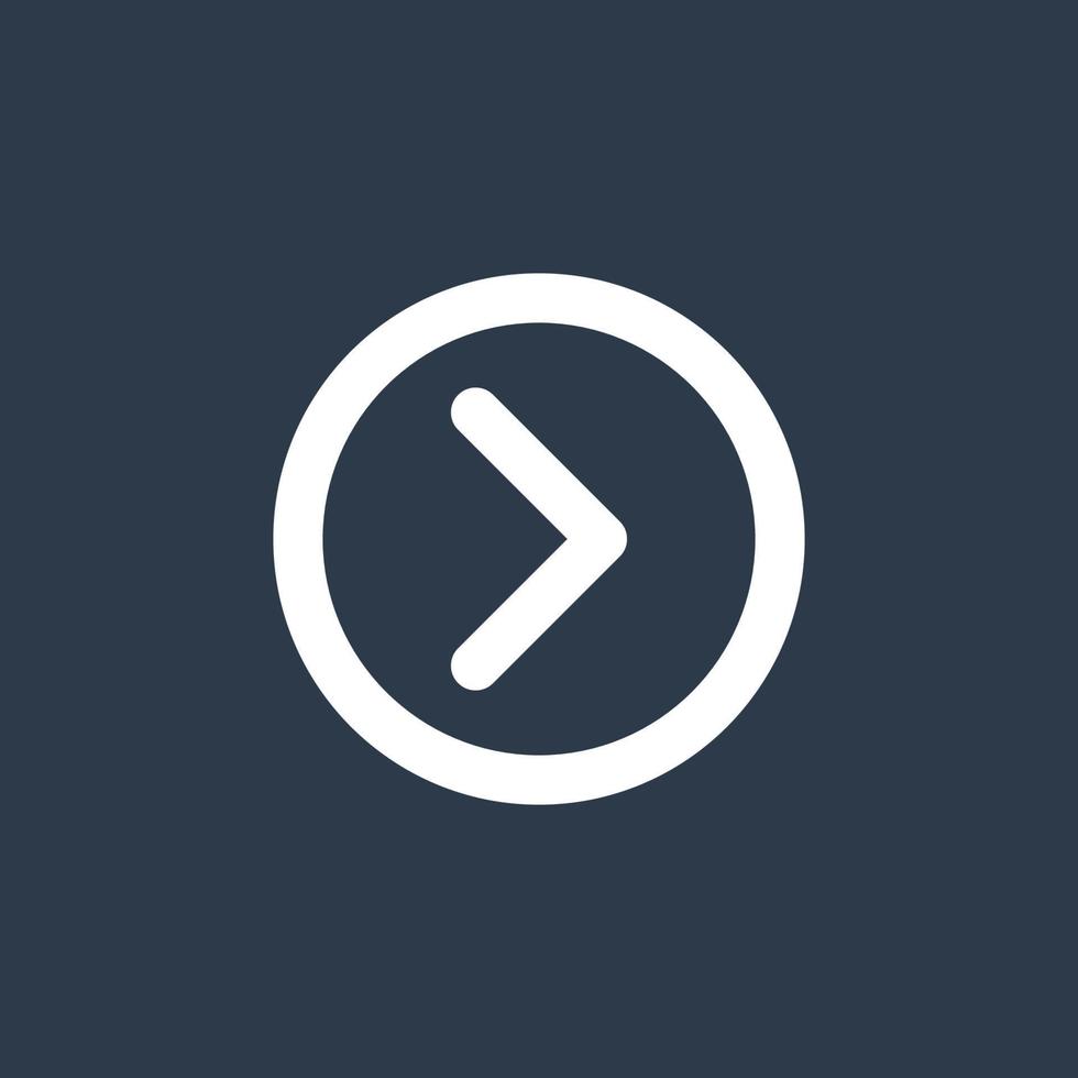 Line art arrow icon, used for direction. vector