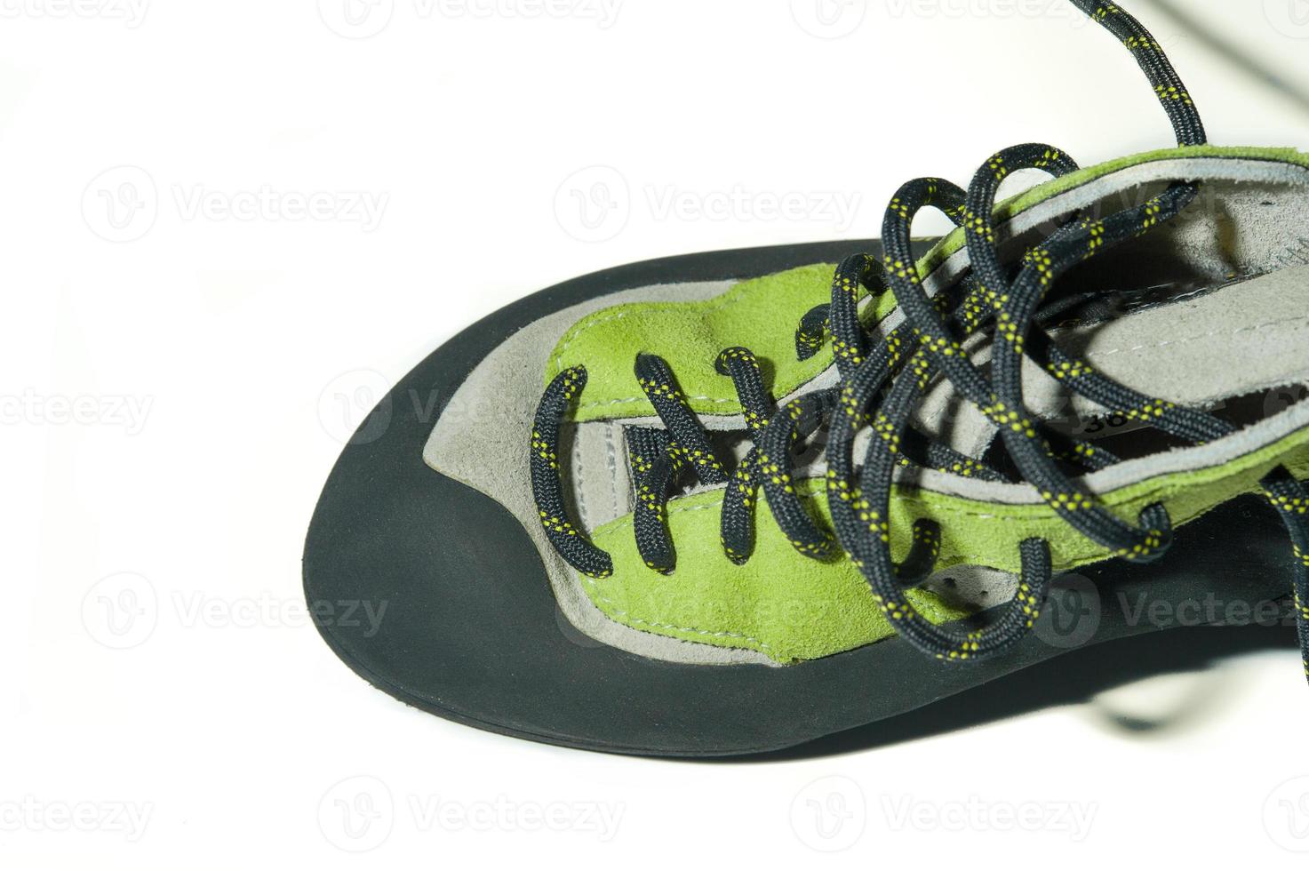 Climbing shoes  on white background photo