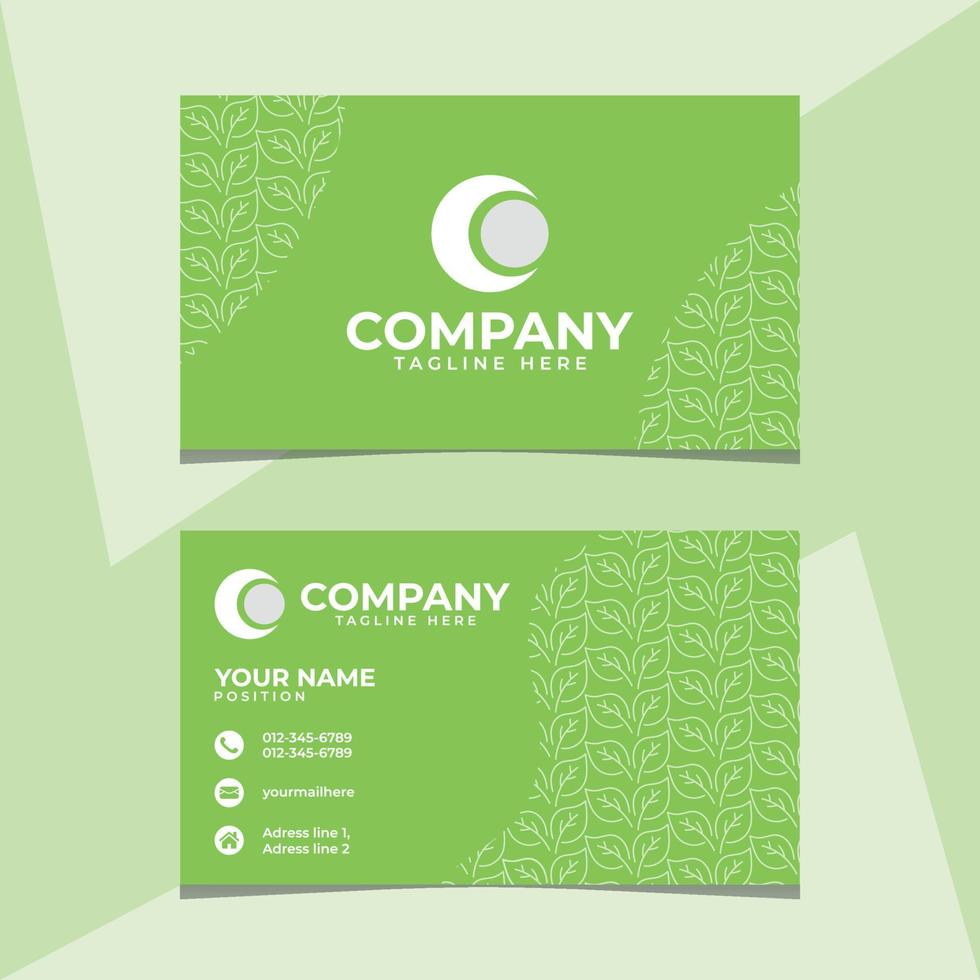 organic business card design vector template