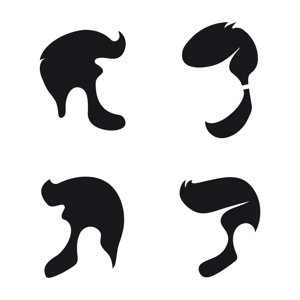 plantilla de vector de diseño de estilo de cabello de hombres