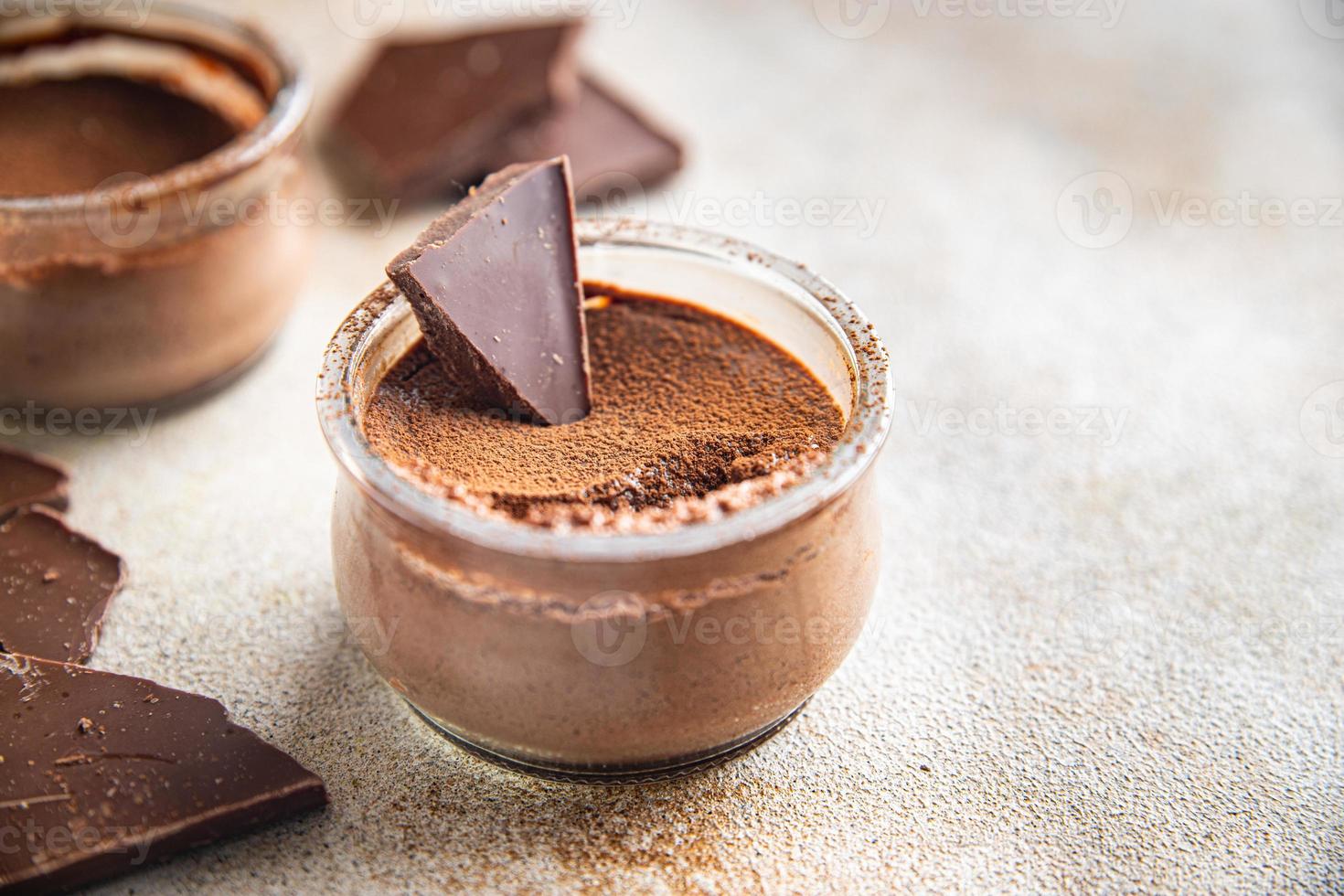 postre de chocolate comida saludable comida merienda en la mesa foto