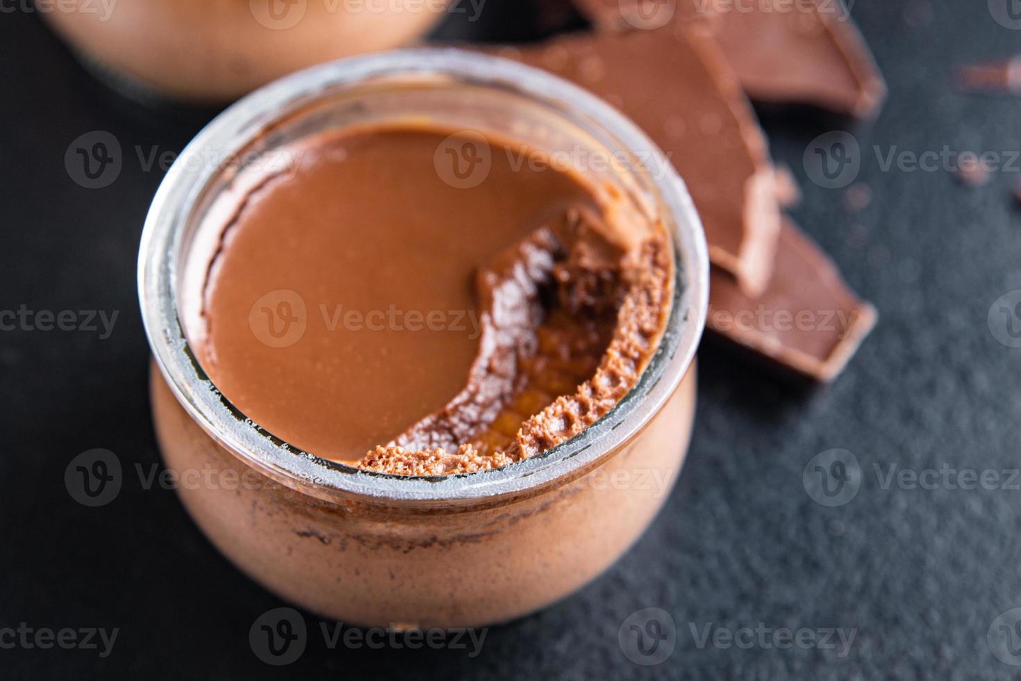 postre de chocolate comida saludable comida merienda en la mesa foto