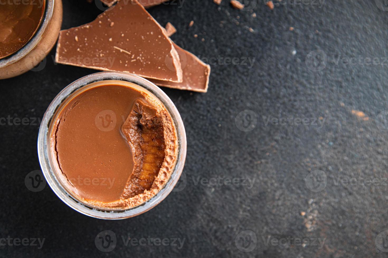 postre de chocolate comida saludable comida merienda en la mesa foto