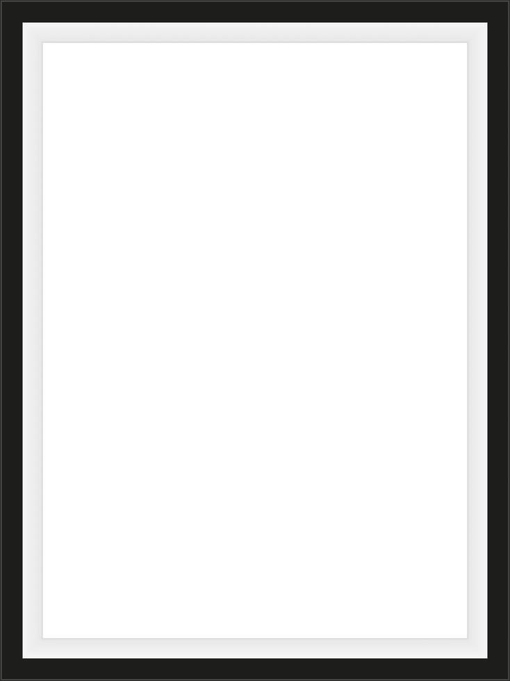 Realistic black frame isolated on grey background. Perfect for your presentations. vector