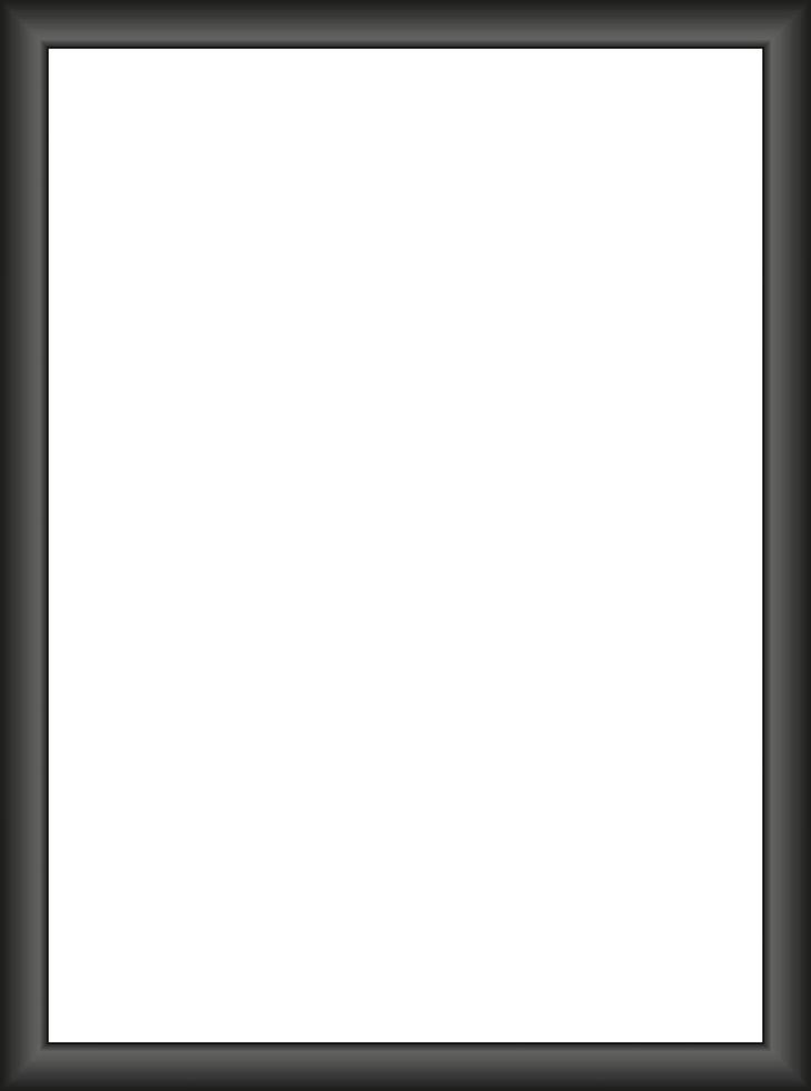 Realistic black frame isolated on grey background. Perfect for your presentations. vector