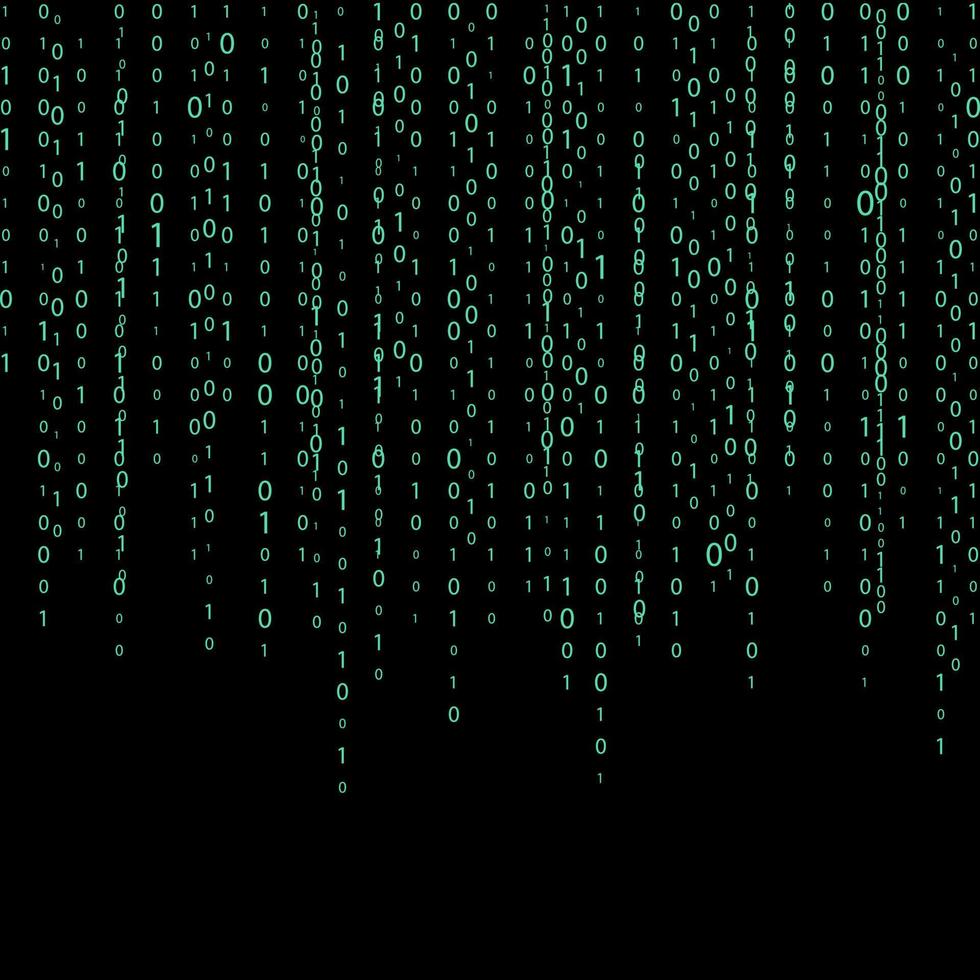 Matrix Background. Binary Computer Code. vector