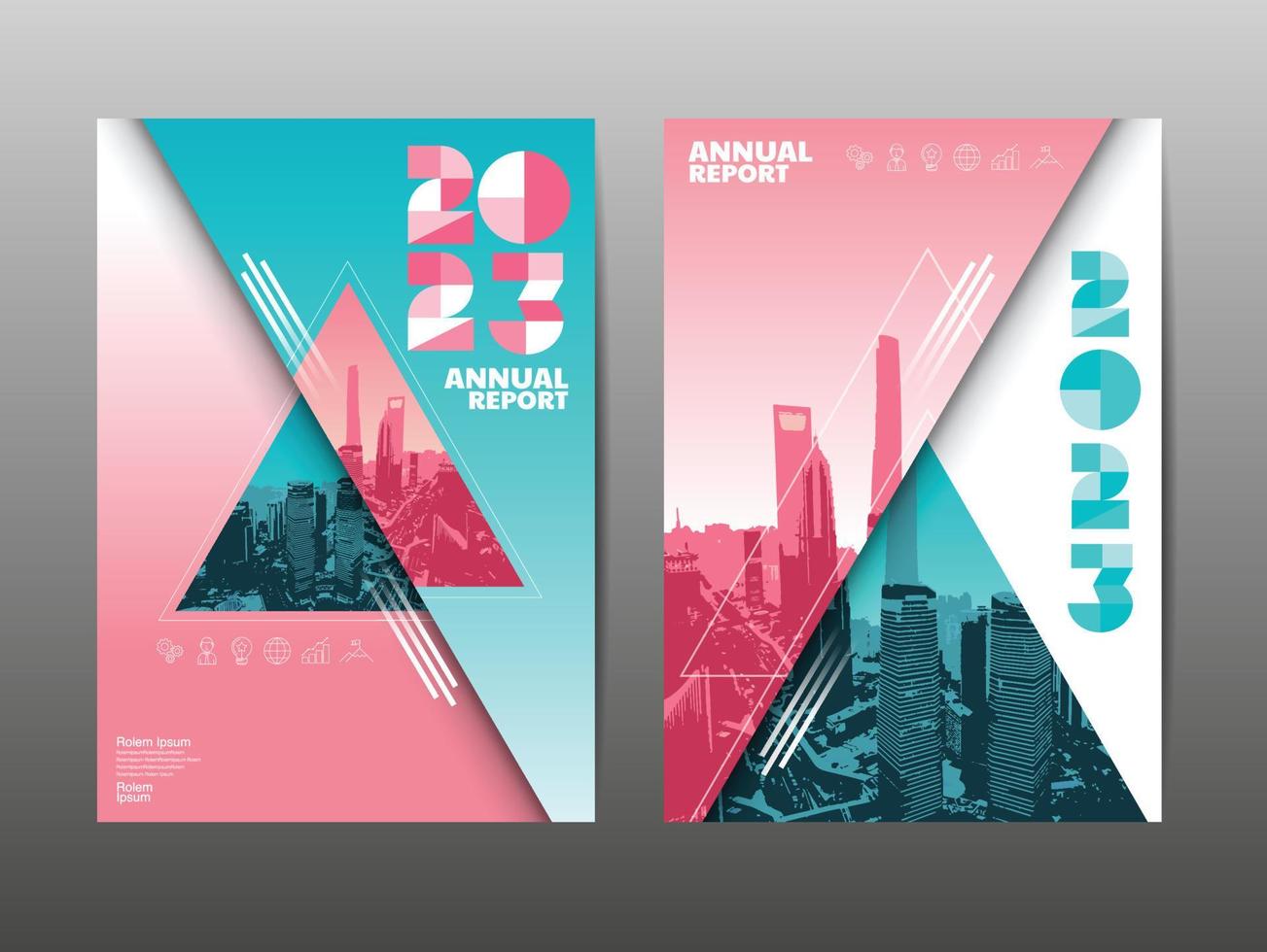 annual report 2022,2023 , template layout design, cover book. presentation abstract flat background. vector