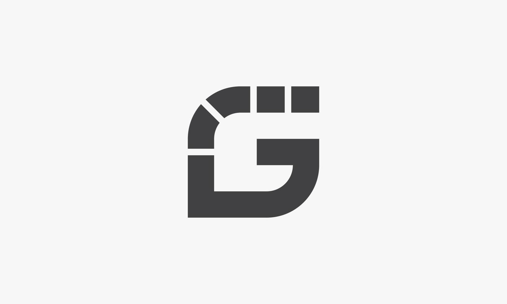 G letter logo isolated on wite background. vector