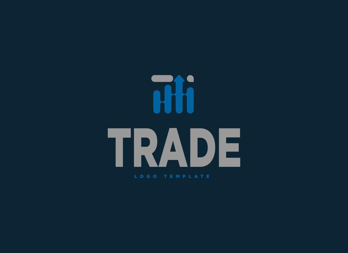 Business trade logo template for financial company vector