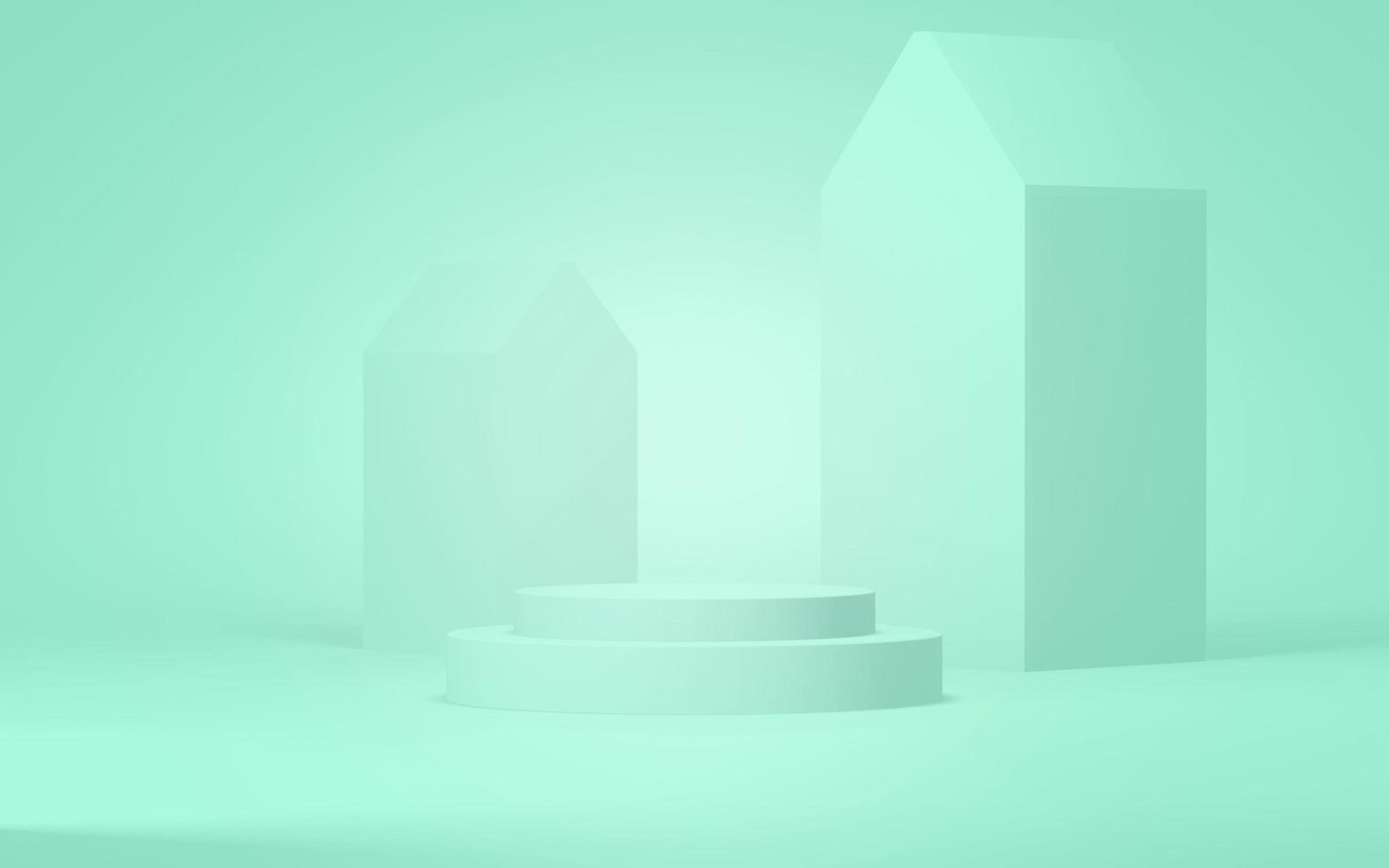 Podium abstract background. Geometric shape.white colors scene. Minimal 3d rendering. Scene with geometrical background. 3d render photo