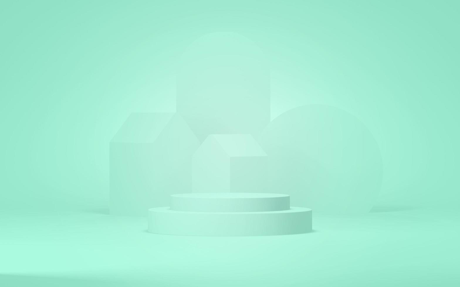 Podium abstract background. Geometric shape.white colors scene. Minimal 3d rendering. Scene with geometrical background. 3d render photo