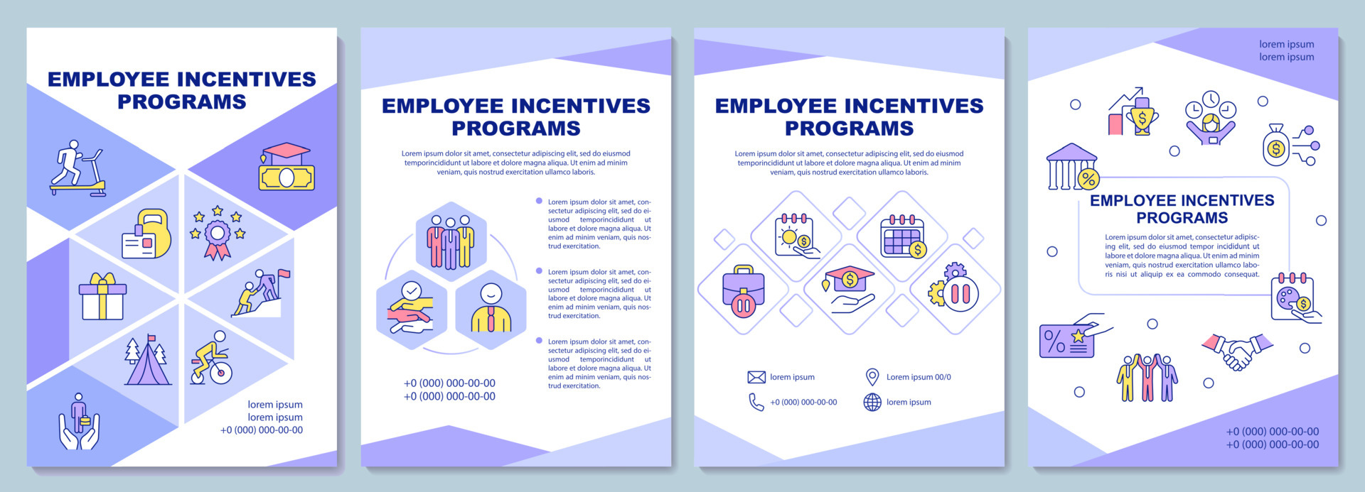 Employee incentives programs brochure template. Booklet print design