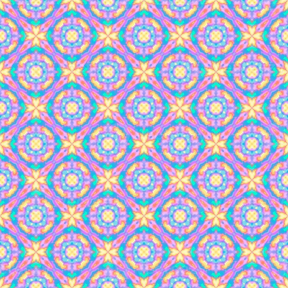 Abstract seamless colorful kaleidoscopic print photo