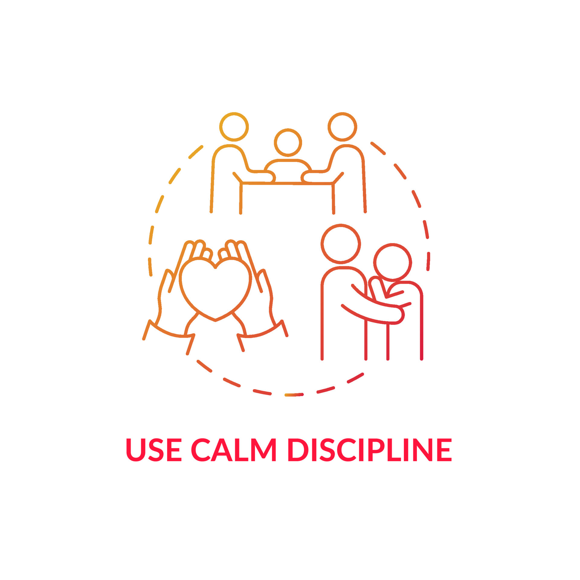 Use calm discipline concept icon. Treatment for ADHD in adults abstract