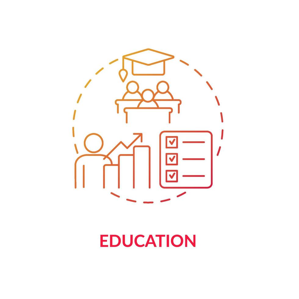 Education concept icon. Treatment for ADHD in adults abstract idea thin line illustration. Method for college students. Limiting distractions. Teaching strategy. Vector isolated outline color drawing
