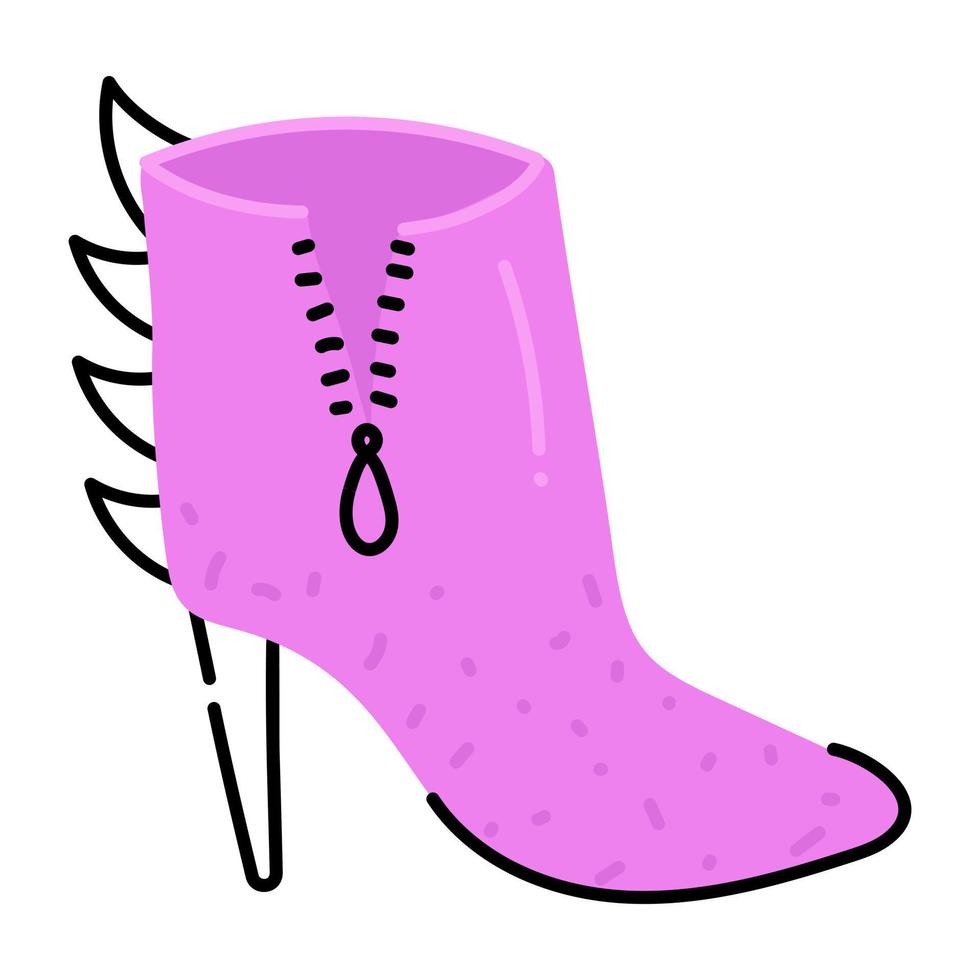 A trendy flat icon of ankle boot, editable vector