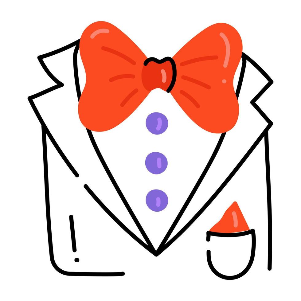 Download trendy flat style icon of party suit vector