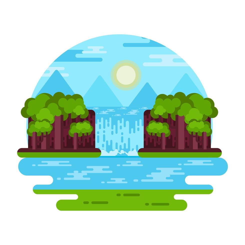 Have a look at this catchy forest landscape vector