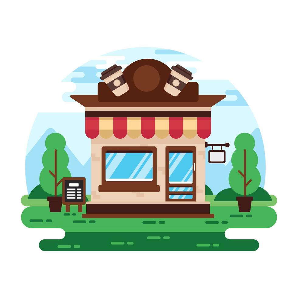 Download premium mini illustration of bakeshop, flat vector