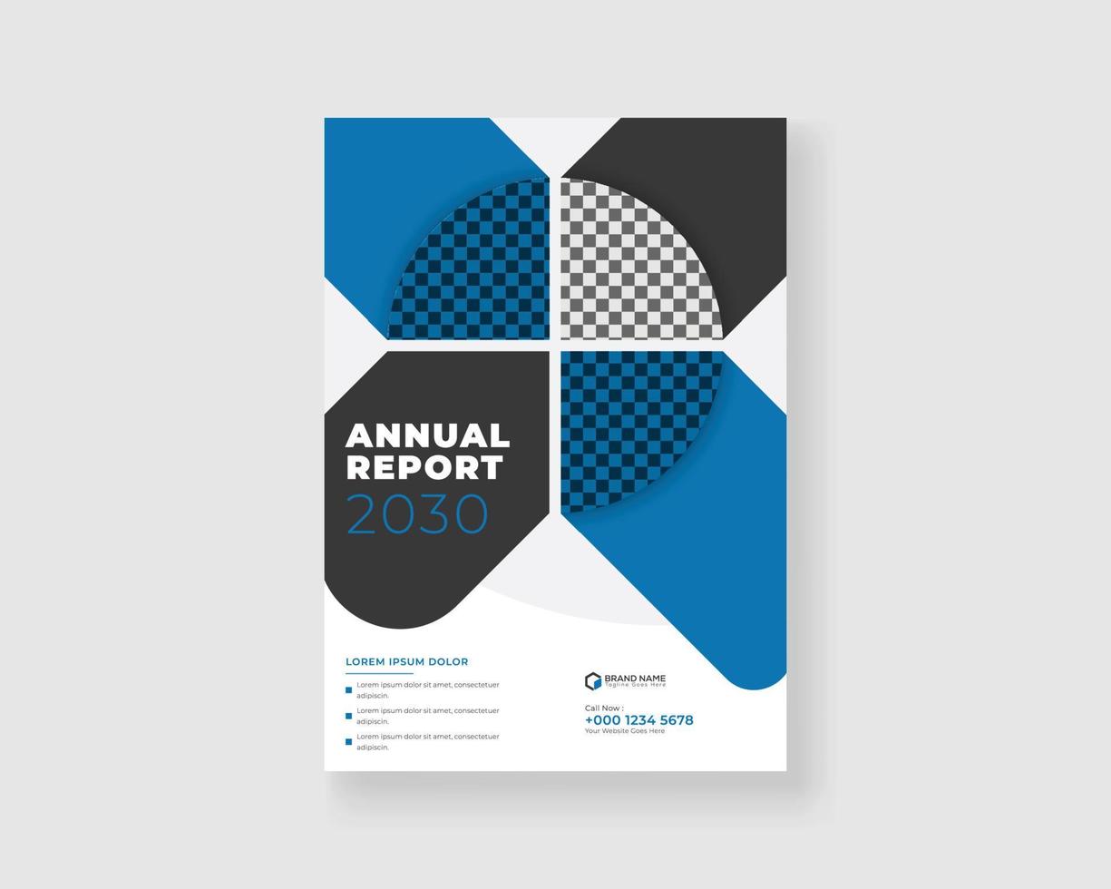 Corporate business annual report cover pamphlet brochure flyer poster leaflet company profile design vector