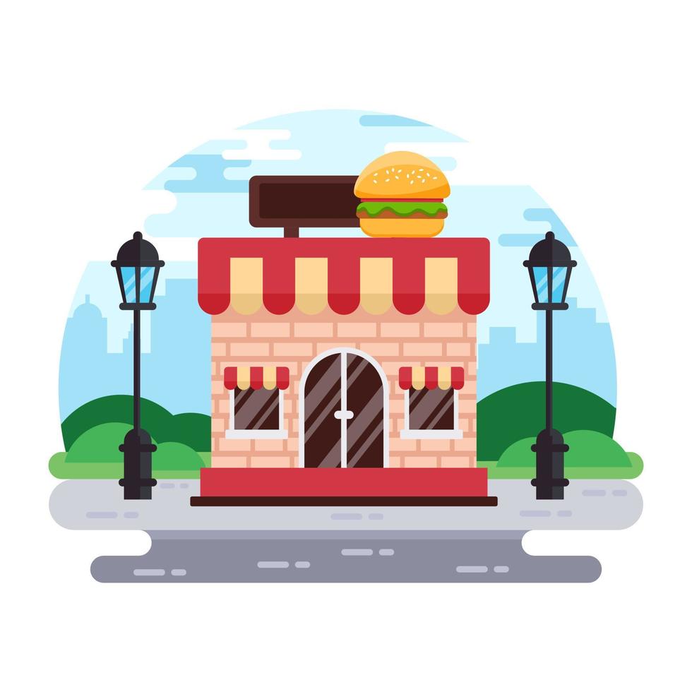 descargar mini ilustración premium de panadería, vector plano