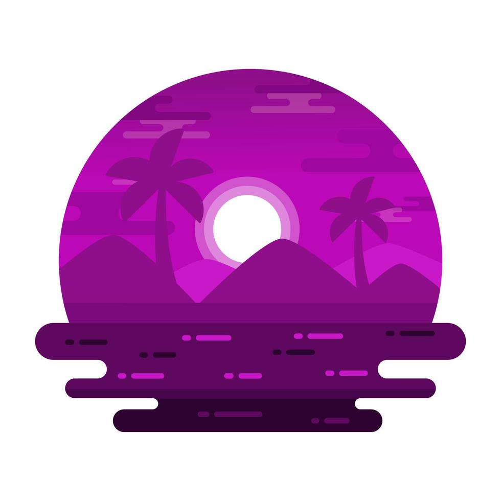 Catch a sight of this beautifully designed night landscape vector