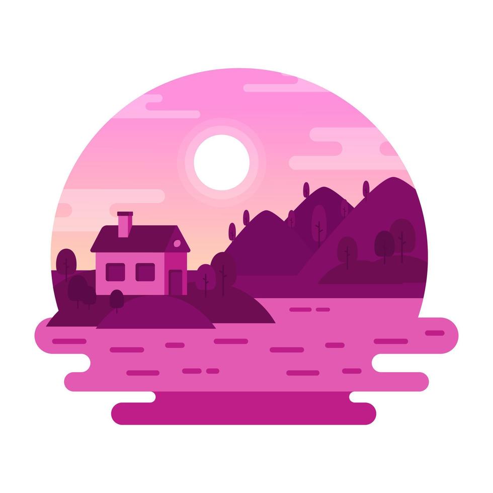 Get your hands on this amazing village landscape vector