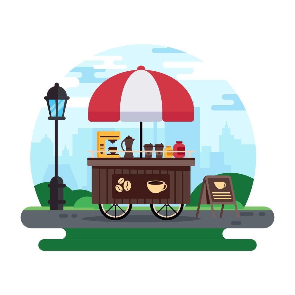 Get hold of this flat illustration of stall vector