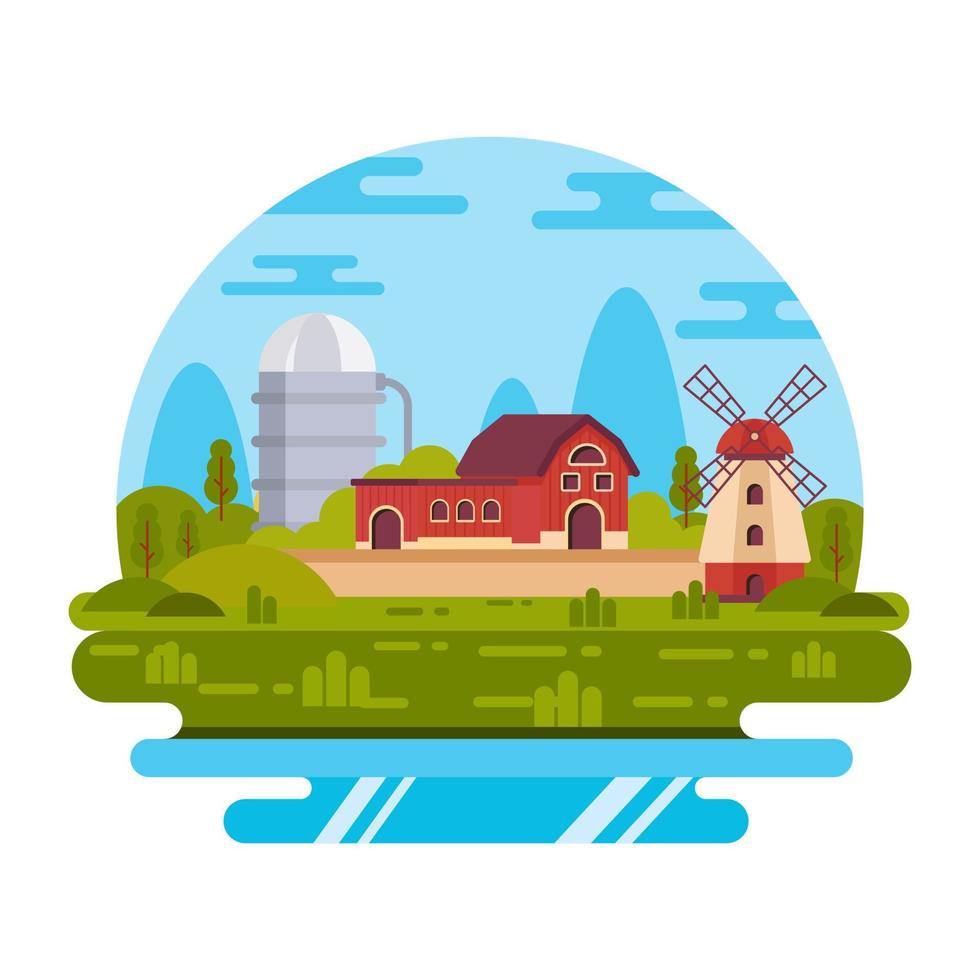 A premium flat illustration of cottage is up for use vector