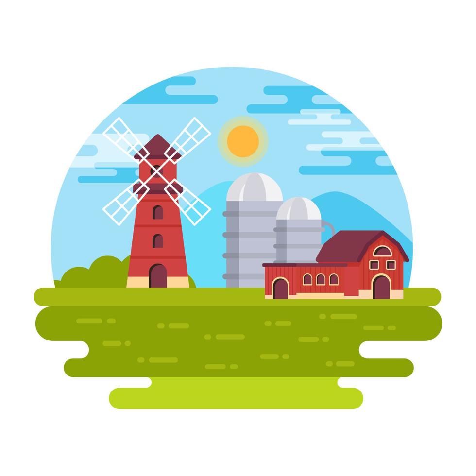 A premium flat illustration of cottage is up for use vector