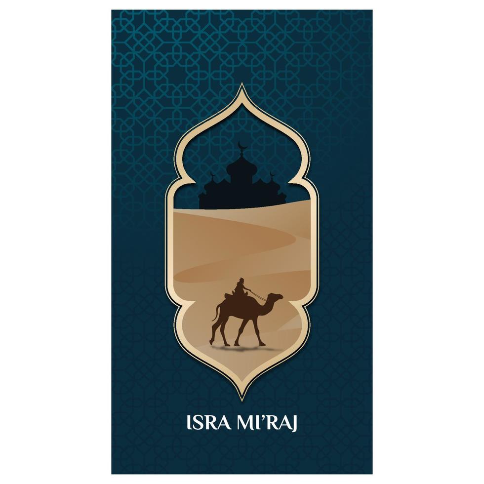 vertical design vector isra miraj greeting post
