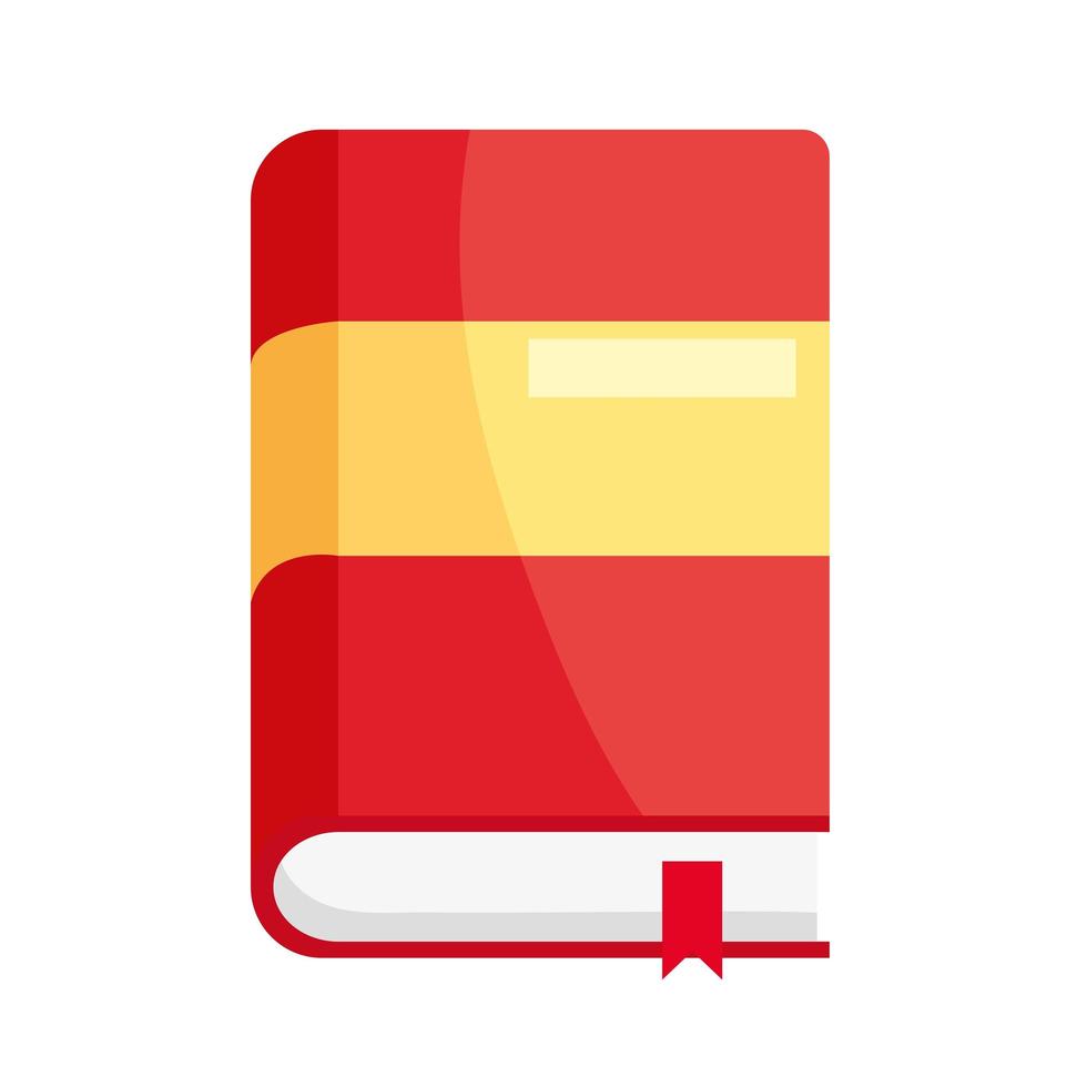 libro de texto rojo vector