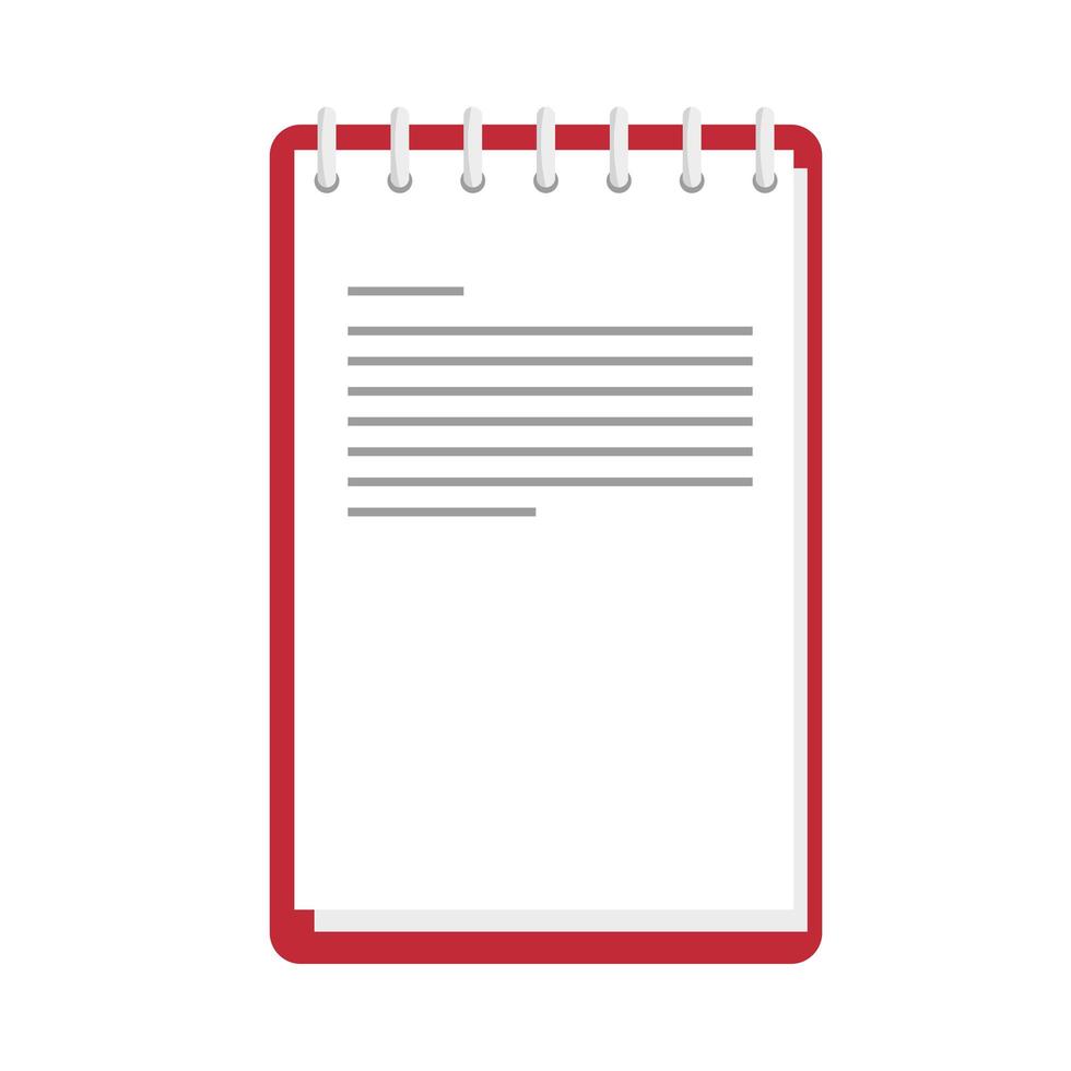 red notebook supply vector
