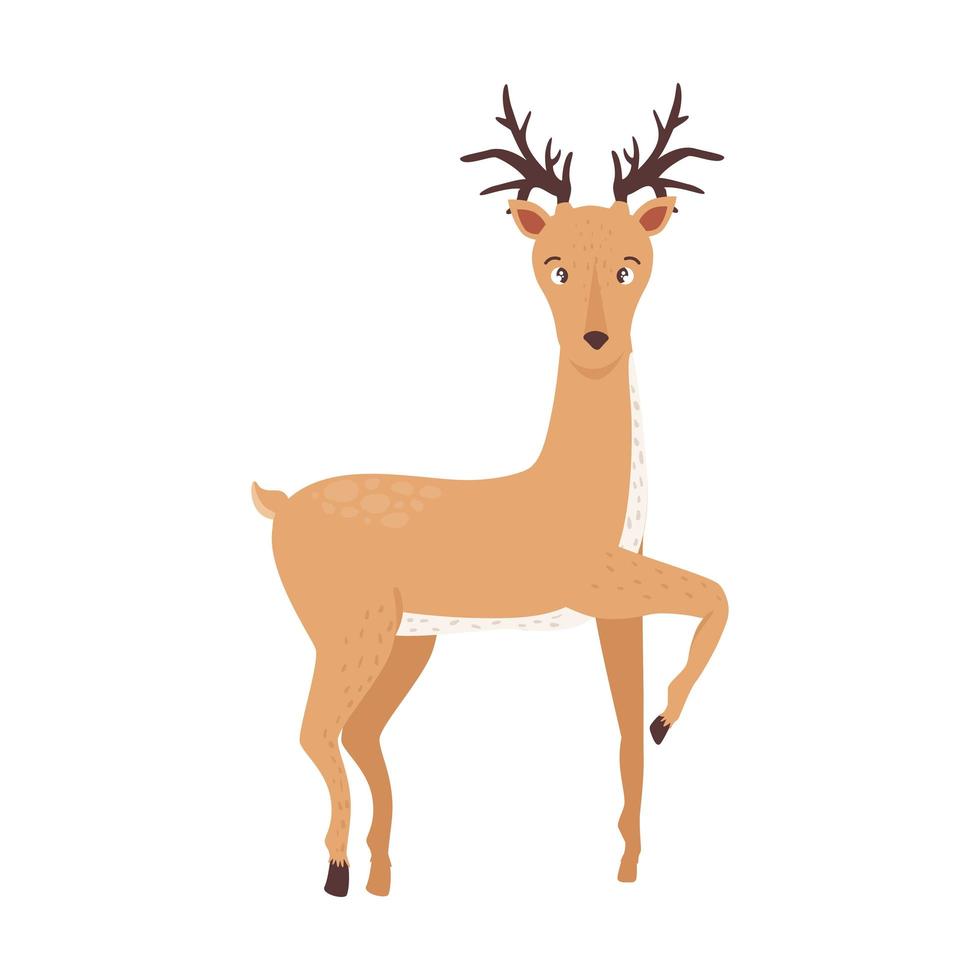 cute reindeer antler vector