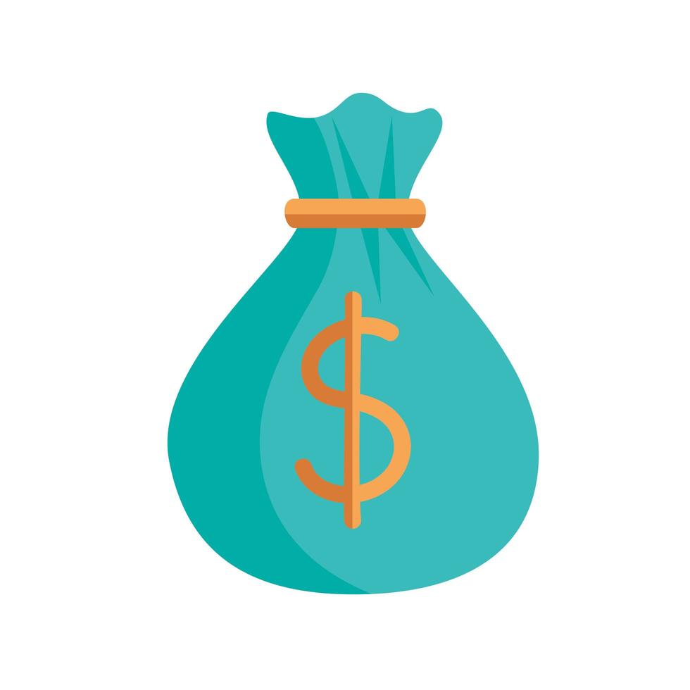 money dollar bag vector